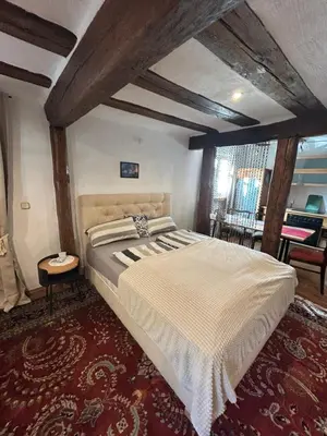 Ein Bett oder Betten in einem Zimmer der Unterkunft Bergfohlenhof