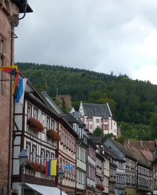 Ein allgemeiner Bergblick oder ein Berglick von der Ferienwohnung aus