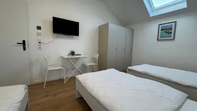 Ein Bett oder Betten in einem Zimmer der Unterkunft Böhl Station WHG 7