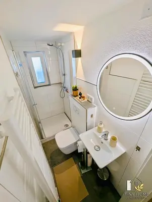 Ein Badezimmer in der Unterkunft Tiny Home Lampertheim