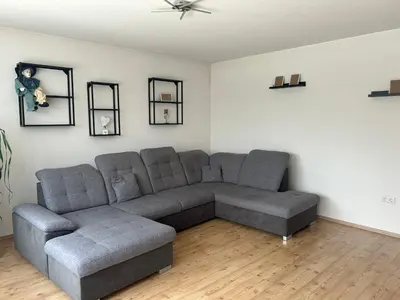 Ein Sitzbereich in der Unterkunft Ferienwohnung Sundana