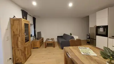 Küche/Küchenzeile in der Unterkunft Ferienwohnung Zur Hofreite Fewo 5