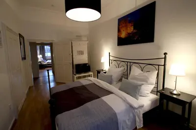 Ein Bett oder Betten in einem Zimmer der Unterkunft Hotel Sudpfanne