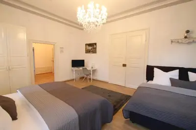 Ein Bett oder Betten in einem Zimmer der Unterkunft Hotel Sudpfanne
