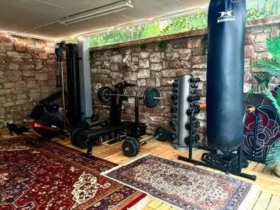 Das Fitnesscenter und/oder die Fitnesseinrichtungen in der Unterkunft Apartment in Heidelberg's Altstadt - City Tax inklusive