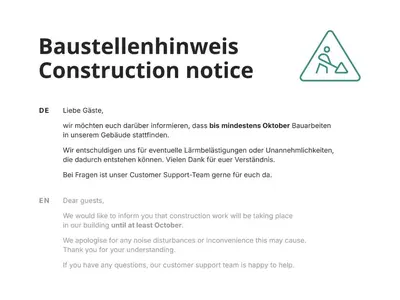 Ein Zertifikat, Auszeichnung, Logo oder anderes Dokument, das in der Unterkunft Limehome Karlsruhe Kaiserstraße ausgestellt ist