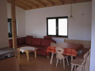 Ein Sitzbereich in der Unterkunft Ferienhof auf dem Berg