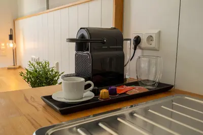 Kaffee-/Teezubehör in der Unterkunft Sali Homes Apartmenthaus Schlossgasse