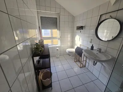 Ein Badezimmer in der Unterkunft Wohnung- ideal für beruflich unterwegs