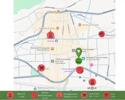 Grundriss der Unterkunft Zentral gelegenes 3 Schlafzimmer - Apartment mit Einzelbetten bis 7 Personen