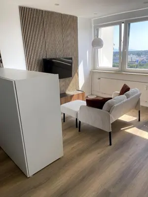 TV/Unterhaltungsangebot in der Unterkunft City Loft mit Balkonblick