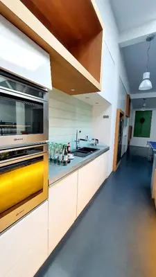 Küche/Küchenzeile in der Unterkunft Stylisches City Loft mit Terrasse, zentral & eventgeeignet