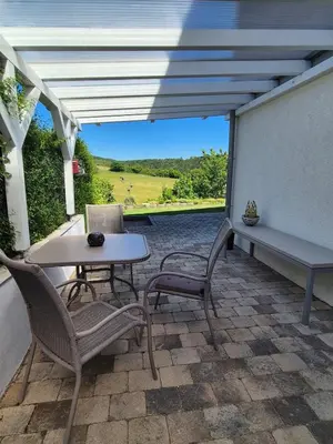 Ein Balkon oder eine Terrasse in der Unterkunft Waldblick-Nest