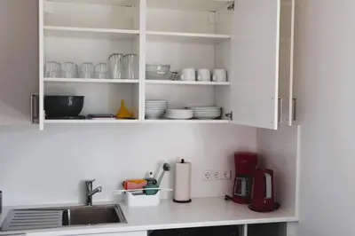 Küche/Küchenzeile in der Unterkunft ZeitRaum Apartments Heilbronn