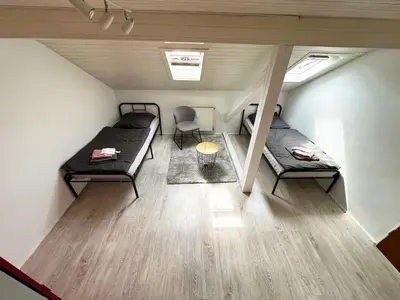 Ein Sitzbereich in der Unterkunft Comfort Stay Apartment in Rüsselsheim am Main