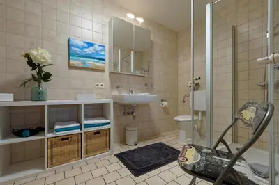 Ein Badezimmer in der Unterkunft Ferienwohnung in den Weinreben