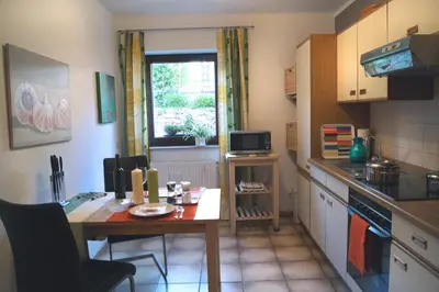Küche/Küchenzeile in der Unterkunft Ferienwohnung in den Weinreben