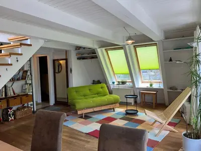 Ein Sitzbereich in der Unterkunft NurdachZeit – Ferienhaus in Schellbronn