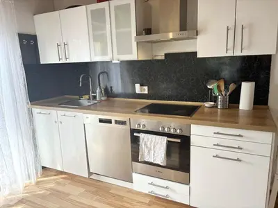 Küche/Küchenzeile in der Unterkunft Comfortable Apartment in Groß-Gerau