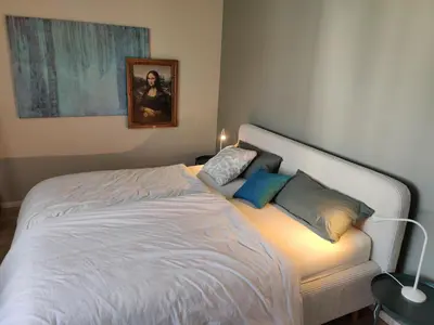 Ein Bett oder Betten in einem Zimmer der Unterkunft Ferienwohnung Mona Lisa