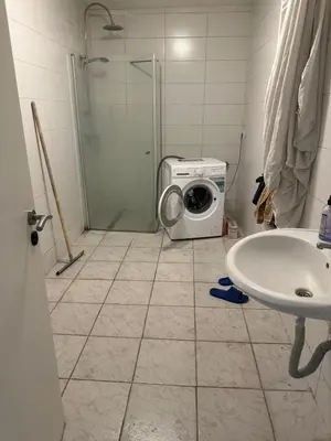 Ein Badezimmer in der Unterkunft Ferienwohnung LU
