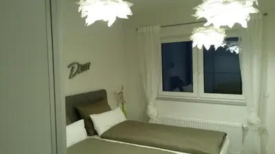Ein Sitzbereich in der Unterkunft Ferienwohnung Wassergasse