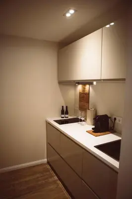 Küche/Küchenzeile in der Unterkunft Landers Ferienwohnung