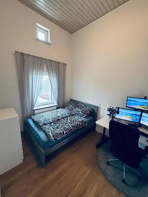 Ein Bett oder Betten in einem Zimmer der Unterkunft Stylish 3-room apartment, centrally located