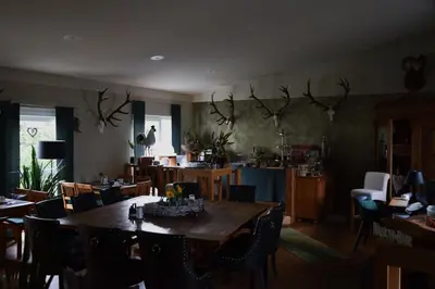 Ein Sitzbereich in der Unterkunft Seybolds Gästehaus