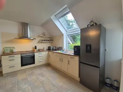 Grundriss der Unterkunft Stilvoll am Wald wohnen 115 qm Office citynah