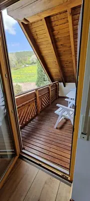 Ein Balkon oder eine Terrasse in der Unterkunft Ferienwohnung Hennrich