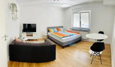 Ein Bett oder Betten in einem Zimmer der Unterkunft Gemütliches 1-Zimmer Appartement