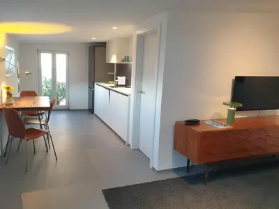 Küche/Küchenzeile in der Unterkunft Fenster zum Hof