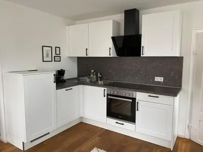 Küche/Küchenzeile in der Unterkunft Apartment in Lampertheim-Hofheim