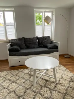 Ein Sitzbereich in der Unterkunft Apartment in Lampertheim-Hofheim