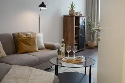 Ein Sitzbereich in der Unterkunft Wohnkultur - Altbau Charme für 8 Personen
