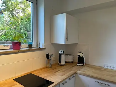 Küche/Küchenzeile in der Unterkunft Wohnung nahe Naturschutzgebiet