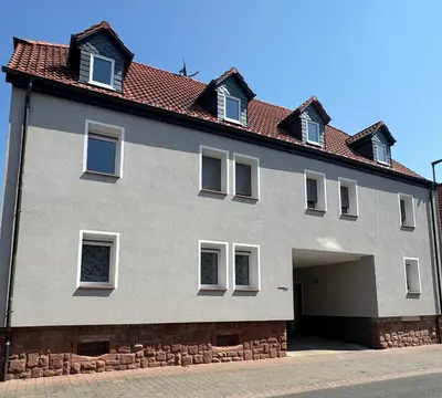 Das Gebäude in dem sich die Ferienwohnung befindet