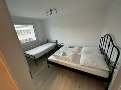 Grundriss der Unterkunft Monteurwohnung mit Balkon und 4-Zimmern