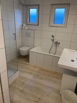 Grundriss der Unterkunft Monteurwohnung mit Balkon und 4-Zimmern