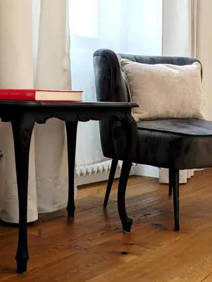 Ein Sitzbereich in der Unterkunft Suite D