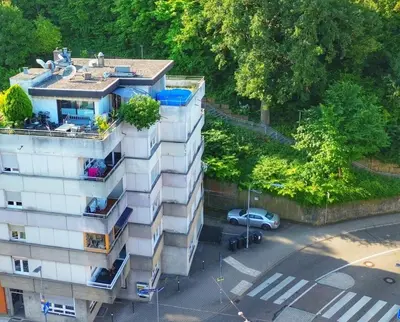 Das Gebäude in dem sich die Ferienwohnung befindet