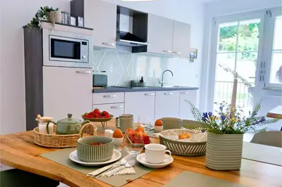 Küche/Küchenzeile in der Unterkunft Altstadtzauber Apartments Miltenberg