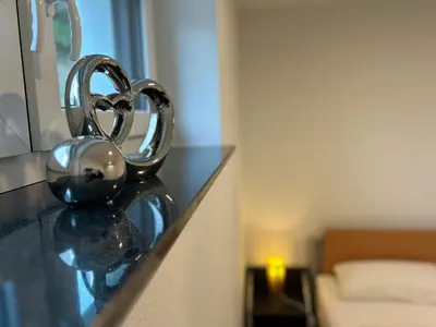 Ein Bett oder Betten in einem Zimmer der Unterkunft Kleine Auszeit - Natur, Ruhe & Erholung