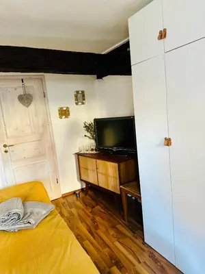 Ein Bett oder Betten in einem Zimmer der Unterkunft Gästezimmer Emil&Frieda