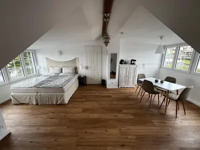 Ein Bett oder Betten in einem Zimmer der Unterkunft Wohnen mit traumhafter Aussicht