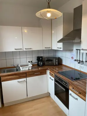 Küche/Küchenzeile in der Unterkunft C&D Altstadtblick Monteurwohnung