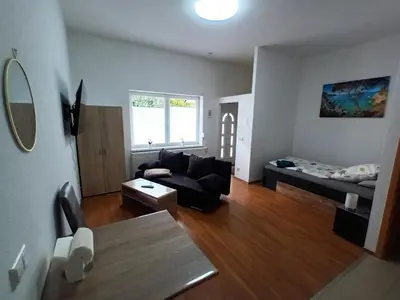 Ein Bett oder Betten in einem Zimmer der Unterkunft A07 Apartment Abstatt Zentrumsnah