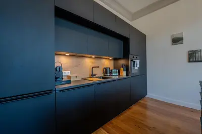 Küche/Küchenzeile in der Unterkunft SCHLOSSBERG RESIDENCES - Design City-Apartment im Herzen von Bensheim