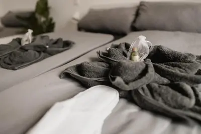 Ein Bett oder Betten in einem Zimmer der Unterkunft Goldstadt-Loft